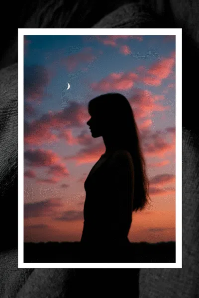 Tirage photo noir et blanc artistique – Sous la Lune Croissante